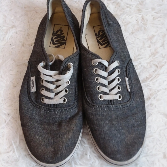 Vans TB4R authentic grey classic skate shoes men's size  women's size 7 - Picture 2 of 7